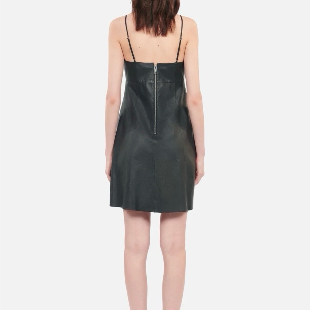 The Kooples BNWT Chic Black Leather Mini Dress SZ 2 - Picture 4 of 6